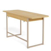 Darlington Console Table With 2 Open Shelves and Oak Top – image 3