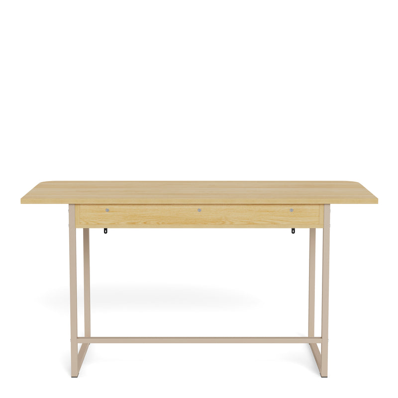 Darlington Console Table With 2 Open Shelves and Oak Top – image 4