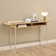 Darlington Console Table With 2 Open Shelves and Oak Top – image 5