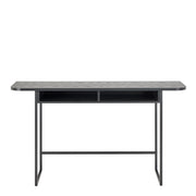 Darlington Console Table With Open Shelf and Oak Top in Black – image 2