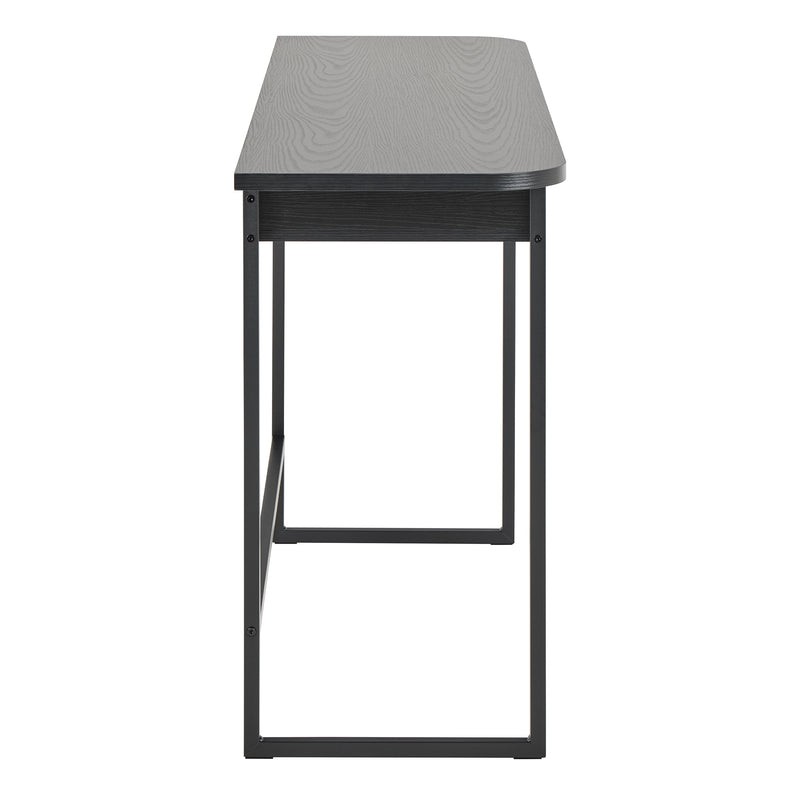 Darlington Console Table With Open Shelf and Oak Top in Black – image 3