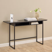 Darlington Console Table With Open Shelf and Oak Top in Black – image 4