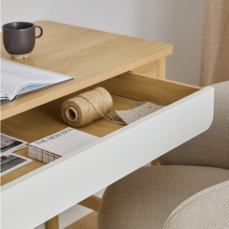 Alpena Office Desk in Oak & Beige – image 6