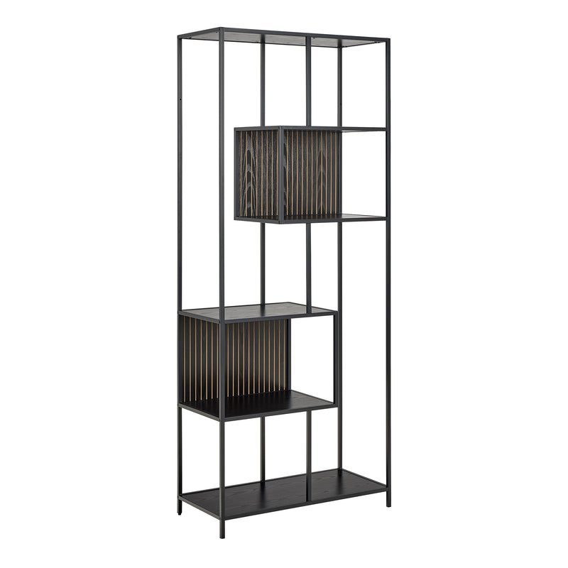 Seaford Bookcase with 5 Shelves in Black – image 1