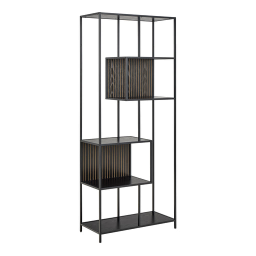 Seaford Bookcase with 5 Shelves in Black – image 1