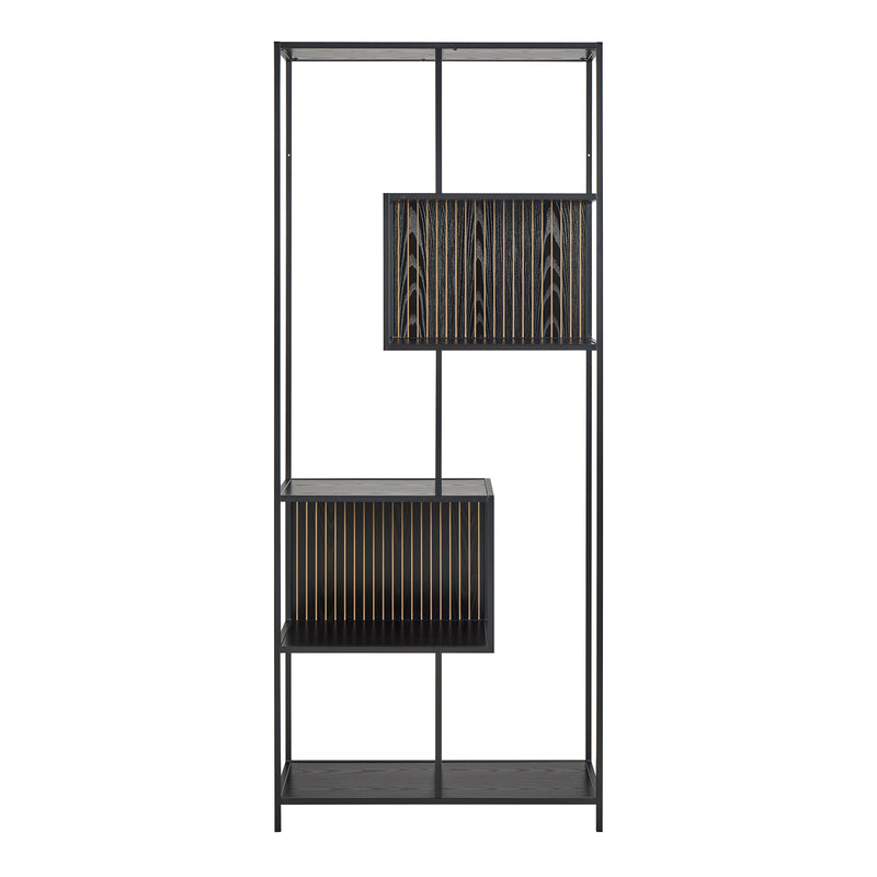 Seaford Bookcase with 5 Shelves in Black – image 2