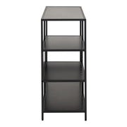 Seaford Wide Ash Black Metal Bookcase With 4 Black Ash Shelves – image 3