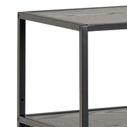 Seaford Wide Ash Black Metal Bookcase With 4 Black Ash Shelves – image 6