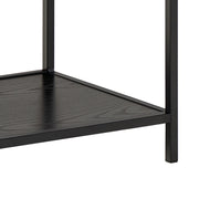 Seaford Wide Ash Black Metal Bookcase With 4 Black Ash Shelves – image 8