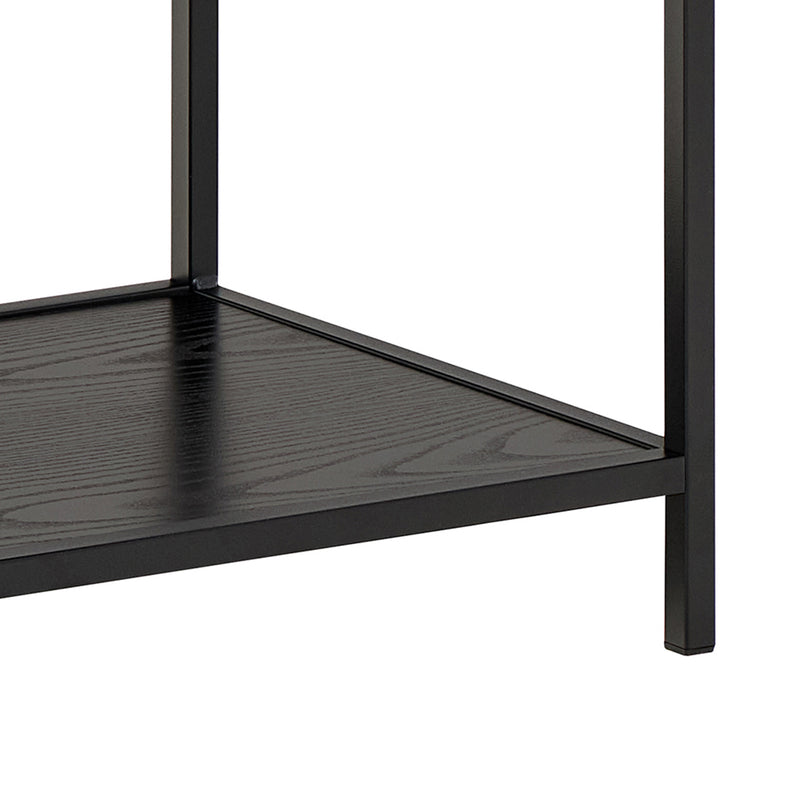 Seaford Wide Ash Black Metal Bookcase With 4 Black Ash Shelves – image 8
