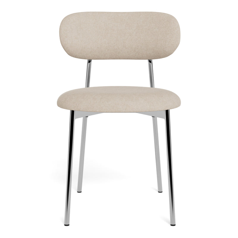 Lyric Dining Chair in Sand Fabric & Chrome Base (Set of 2) – image 2