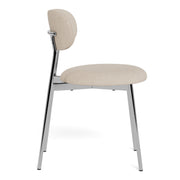 Lyric Dining Chair in Sand Fabric & Chrome Base (Set of 2) – image 3