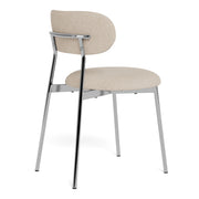 Lyric Dining Chair in Sand Fabric & Chrome Base (Set of 2) – image 4