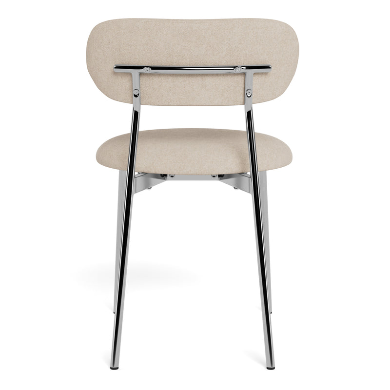 Lyric Dining Chair in Sand Fabric & Chrome Base (Set of 2) – image 5