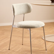 Lyric Dining Chair in Sand Fabric & Chrome Base (Set of 2) – image 6