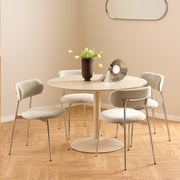 Lyric Dining Chair in Sand Fabric & Chrome Base (Set of 2) – image 7