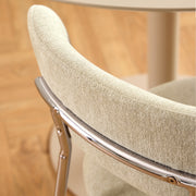 Lyric Dining Chair in Sand Fabric & Chrome Base (Set of 2) – image 9