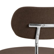 Lyric Dining Chair in Brown Fabric & Chrome Base (Set of 2) – image 10