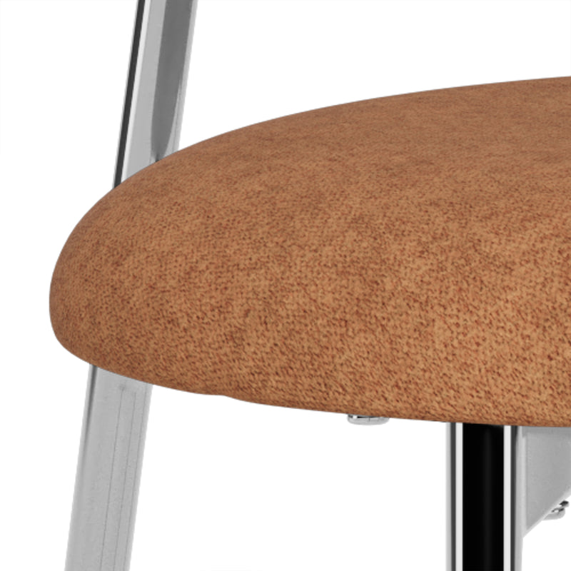 Lyric Dining Chair in Terracotta Fabric & Chrome Base (Set of 2) – image 11