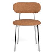 Lyric Dining Chair in Terracotta Fabric & Chrome Base (Set of 2) – image 2