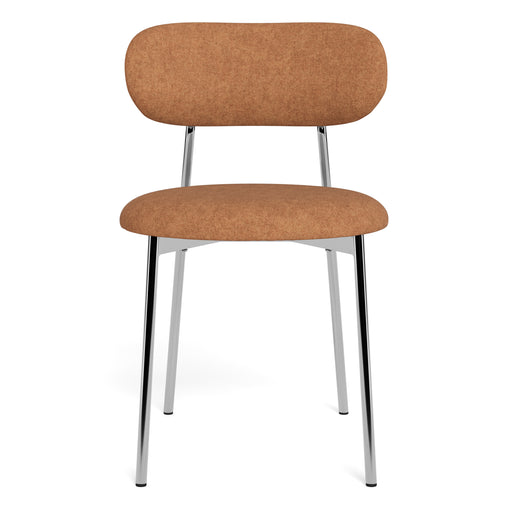 Lyric Dining Chair in Terracotta Fabric & Chrome Base (Set of 2) – image 2
