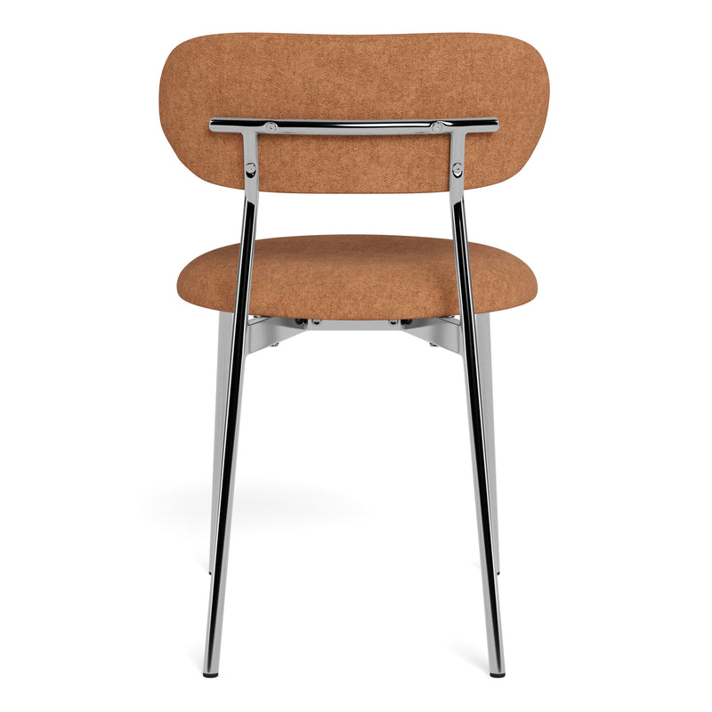 Lyric Dining Chair in Terracotta Fabric & Chrome Base (Set of 2) – image 5