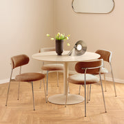 Lyric Dining Chair in Terracotta Fabric & Chrome Base (Set of 2) – image 7