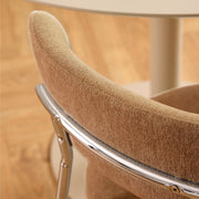 Lyric Dining Chair in Terracotta Fabric & Chrome Base (Set of 2) – image 9