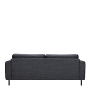 Omaha 3-Seater Sofa Dark 19 Fabric, Base Steel – Grey – image 4