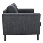 Omaha 3-Seater Sofa Dark 19 Fabric, Base Steel – Grey – image 5