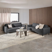 Omaha 3-Seater Sofa Dark 19 Fabric, Base Steel – Grey – image 7