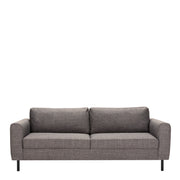 Omaha 3-Seater Sofa Dark 19 Fabric, Base Steel – Brown – image 2