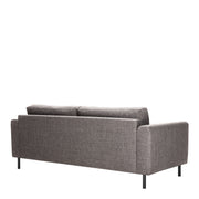 Omaha 3-Seater Sofa Dark 19 Fabric, Base Steel – Brown – image 3