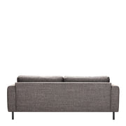 Omaha 3-Seater Sofa Dark 19 Fabric, Base Steel – Brown – image 4