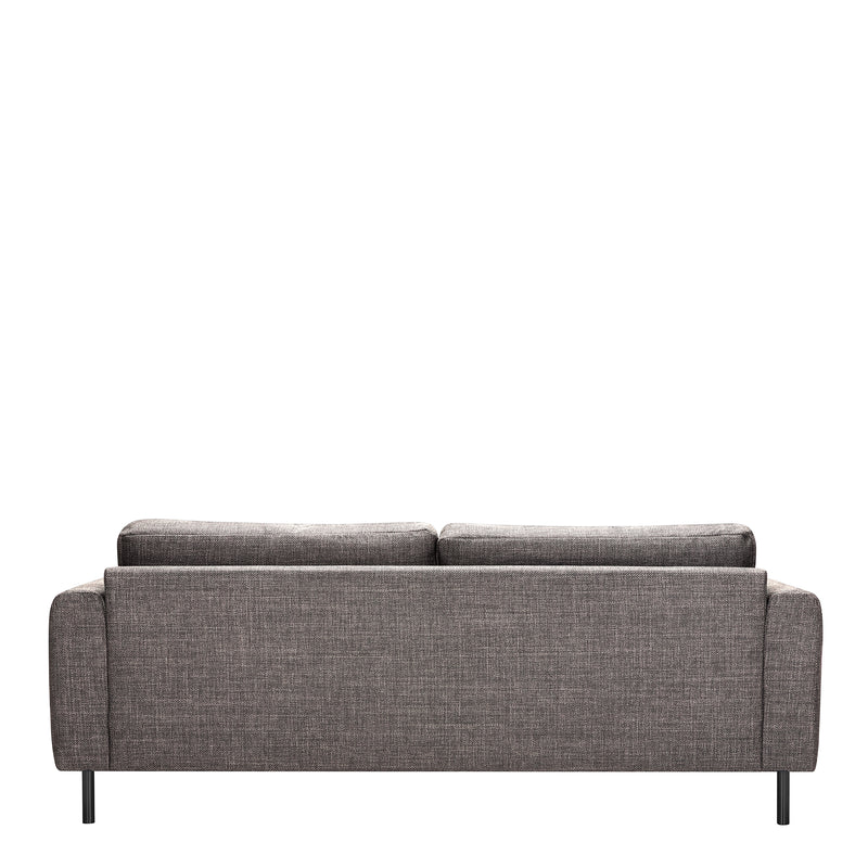 Omaha 3-Seater Sofa Dark 19 Fabric, Base Steel – Brown – image 4