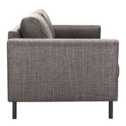 Omaha 3-Seater Sofa Dark 19 Fabric, Base Steel – Brown – image 5
