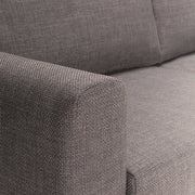 Omaha 3-Seater Sofa Dark 19 Fabric, Base Steel – Brown – image 9