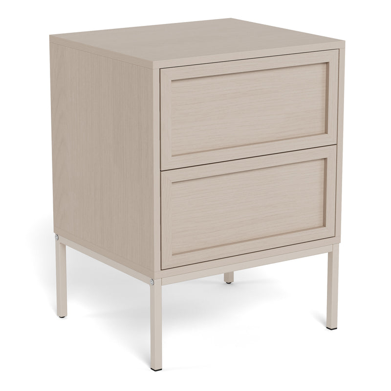 Palmdale Bedside Table with 2 Drawers in Grey – image 1