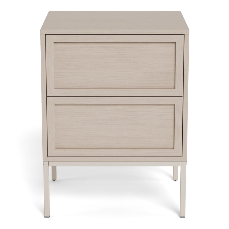 Palmdale Bedside Table with 2 Drawers in Grey – image 2