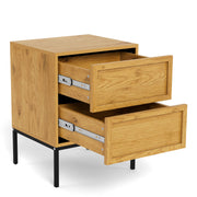 Palmdale Bedside Table with 2 Drawers in Wild Oak – image 6
