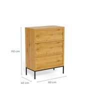 Palmdale 3 Drawer Chest in Wild Oak – image 12