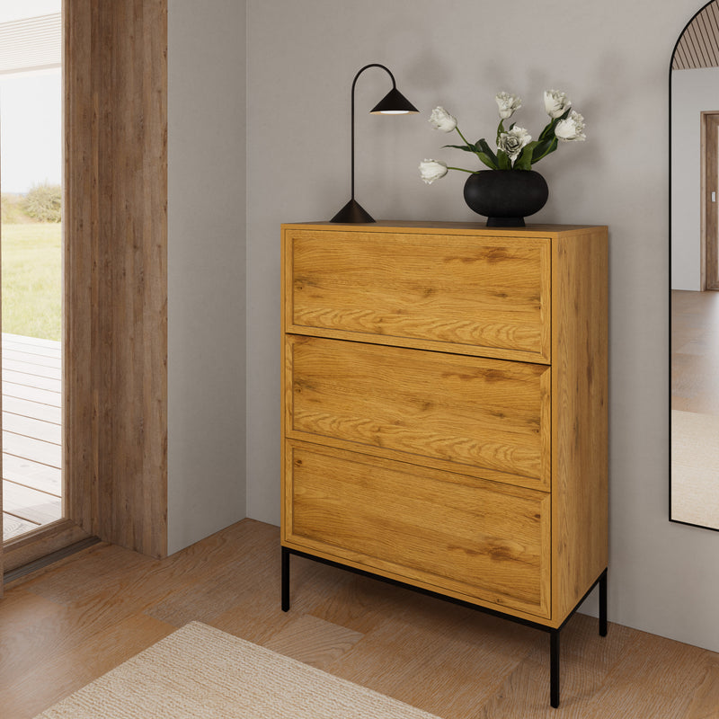 Palmdale 3 Drawer Chest in Wild Oak – image 7