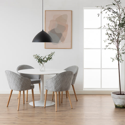 Ibiza Round Dining Table with Top and Base – White – image 2