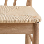 I_Duncan Round Dining Table in White Oak Included 4 Cassandra Dining Chair with Armrest in White Oak – image 10