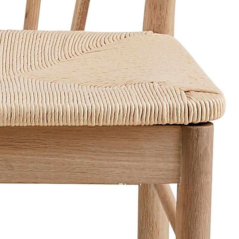 I_Duncan Round Dining Table in White Oak Included 4 Cassandra Dining Chair with Armrest in White Oak – image 10