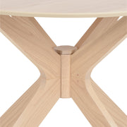 I_Duncan Round Dining Table in White Oak Included 4 Cassandra Dining Chair with Armrest in White Oak – image 5