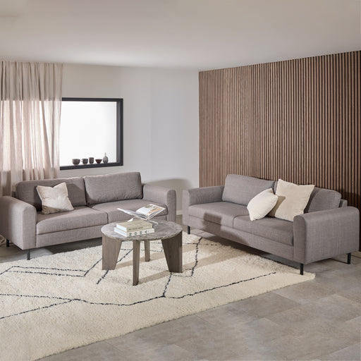 Omaha 3+3-Seater Sofa Dark 19 Fabric, Base Steel – image 1