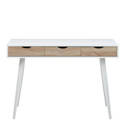Neptun 3 Drawer Desk with 3 Drawers – White & Oak – image 2