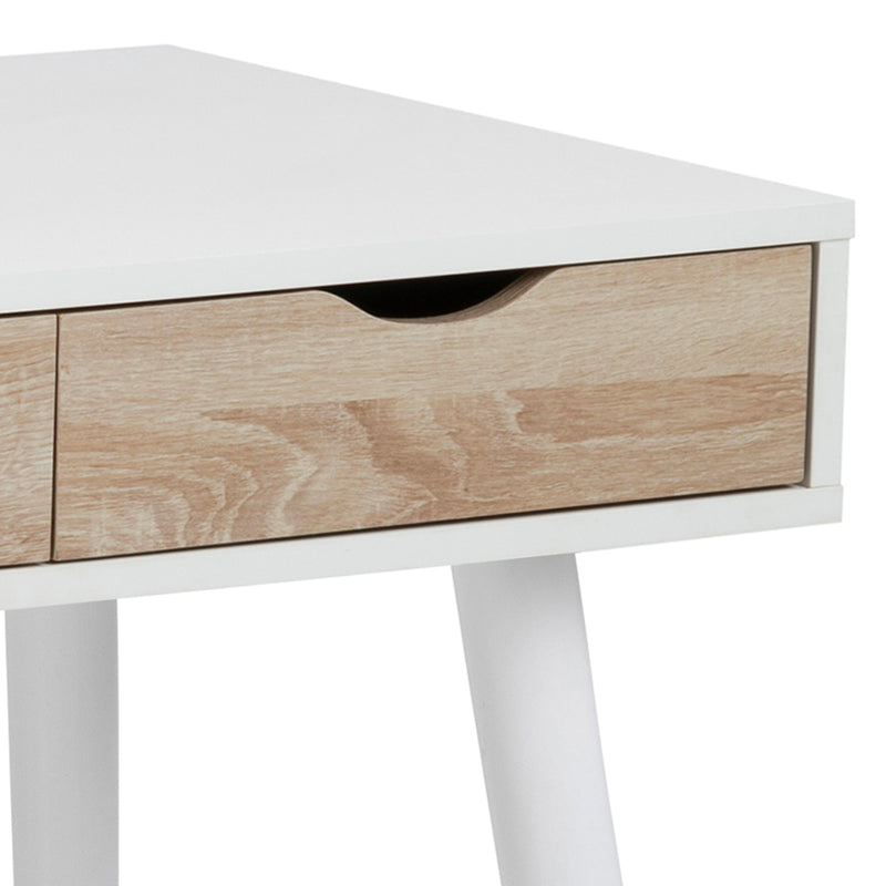 Neptun 3 Drawer Desk with 3 Drawers – White & Oak – image 9