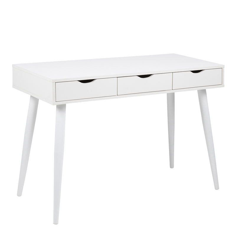 Neptun 3 Drawer Desk with 3 Drawers – White – image 1